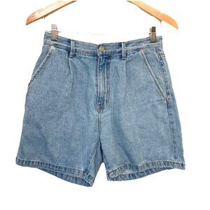 Dunst Light Wash Denim Mid Shorts Womens Size Medium Blue